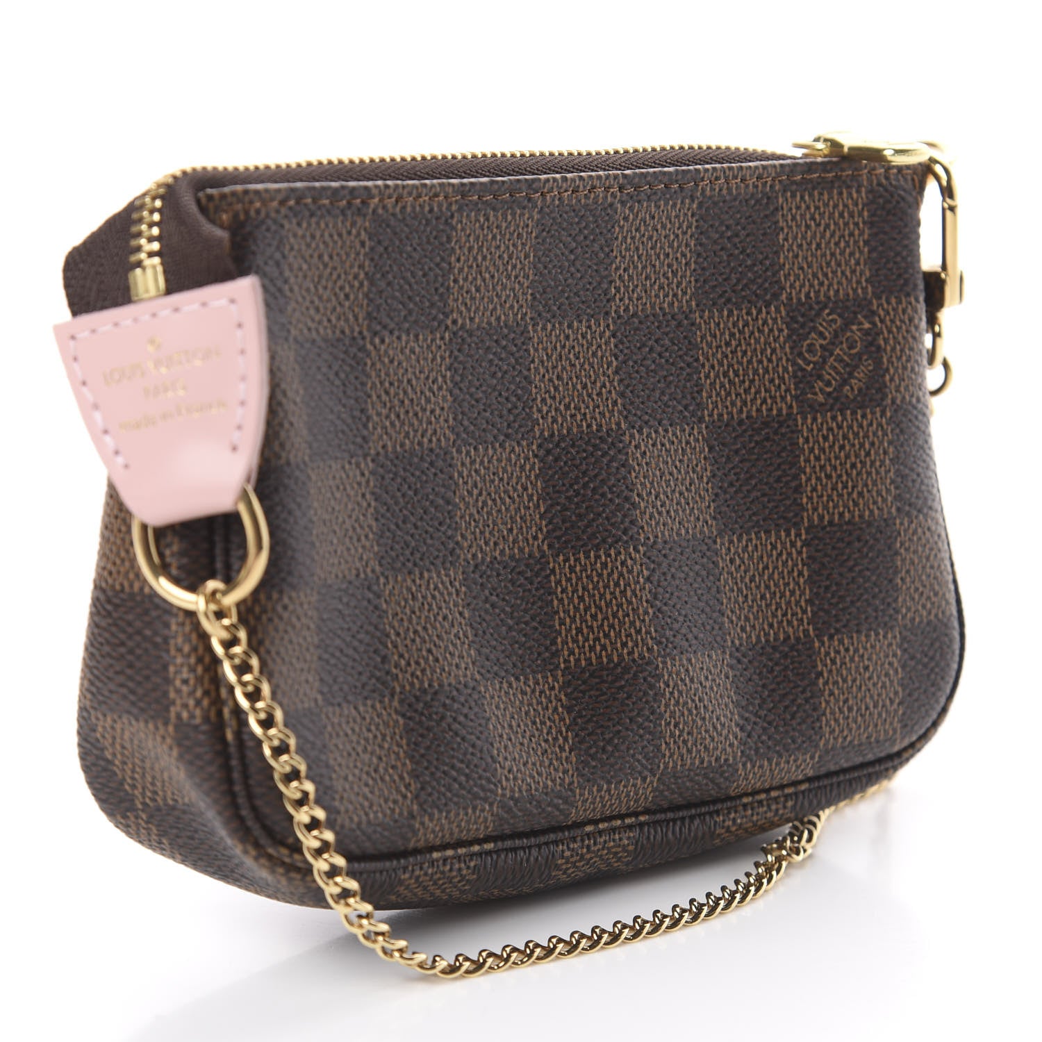 Louis Vuitton Damier Ebene 2020 Christmas Animation Big Wheel Mini Pochette Accessories Rose Ballerine 2 of 6