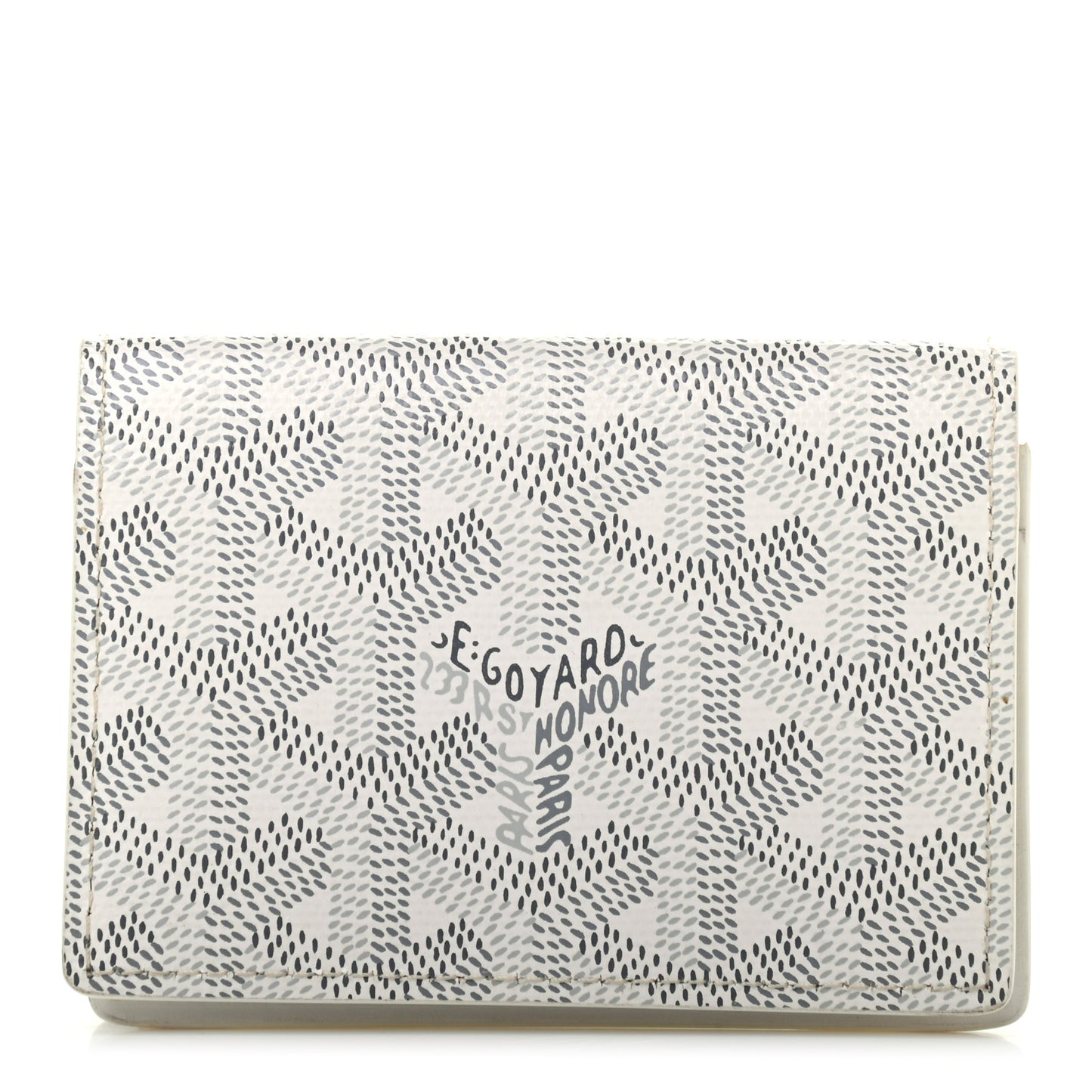 Goyardine Business Card Holder White