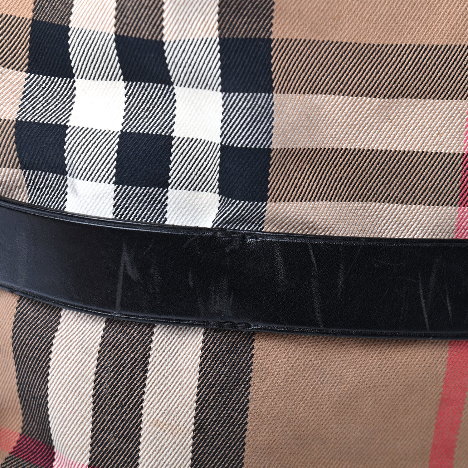 Burberry House Check Bridle Calfskin Medium Gosford Hobo Black 9 of 11