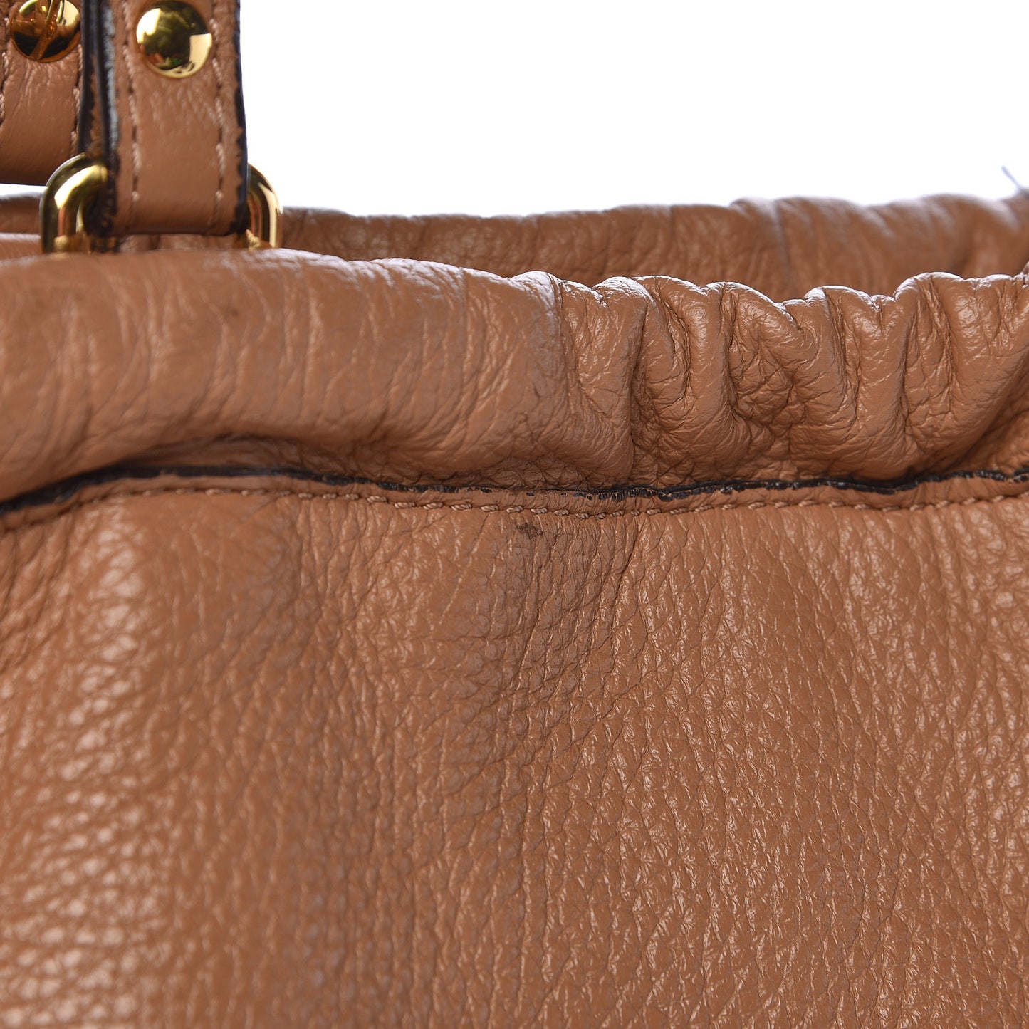 Prorsum Deerskin Big Crush Tote Fudge