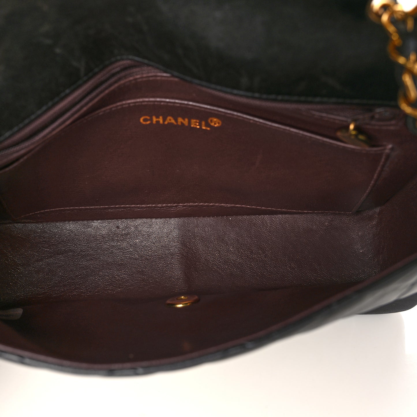 Lambskin Quilted Medium Single Flap Black