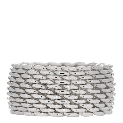 Tiffany Sterling Silver Somerset Mesh Ring 50 5.25 3 of 4