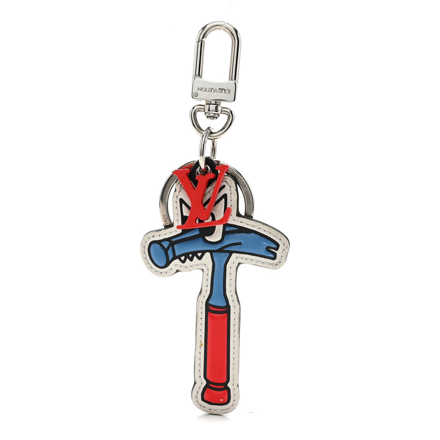 Calfskin Monogram Hammer Bag Charm Key Holder