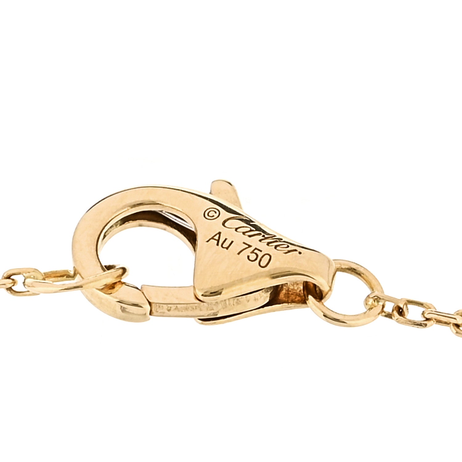 Cartier 18K Yellow Gold Diamond Chrysoprase Amulette de Cartier Bracelet 4 of 5