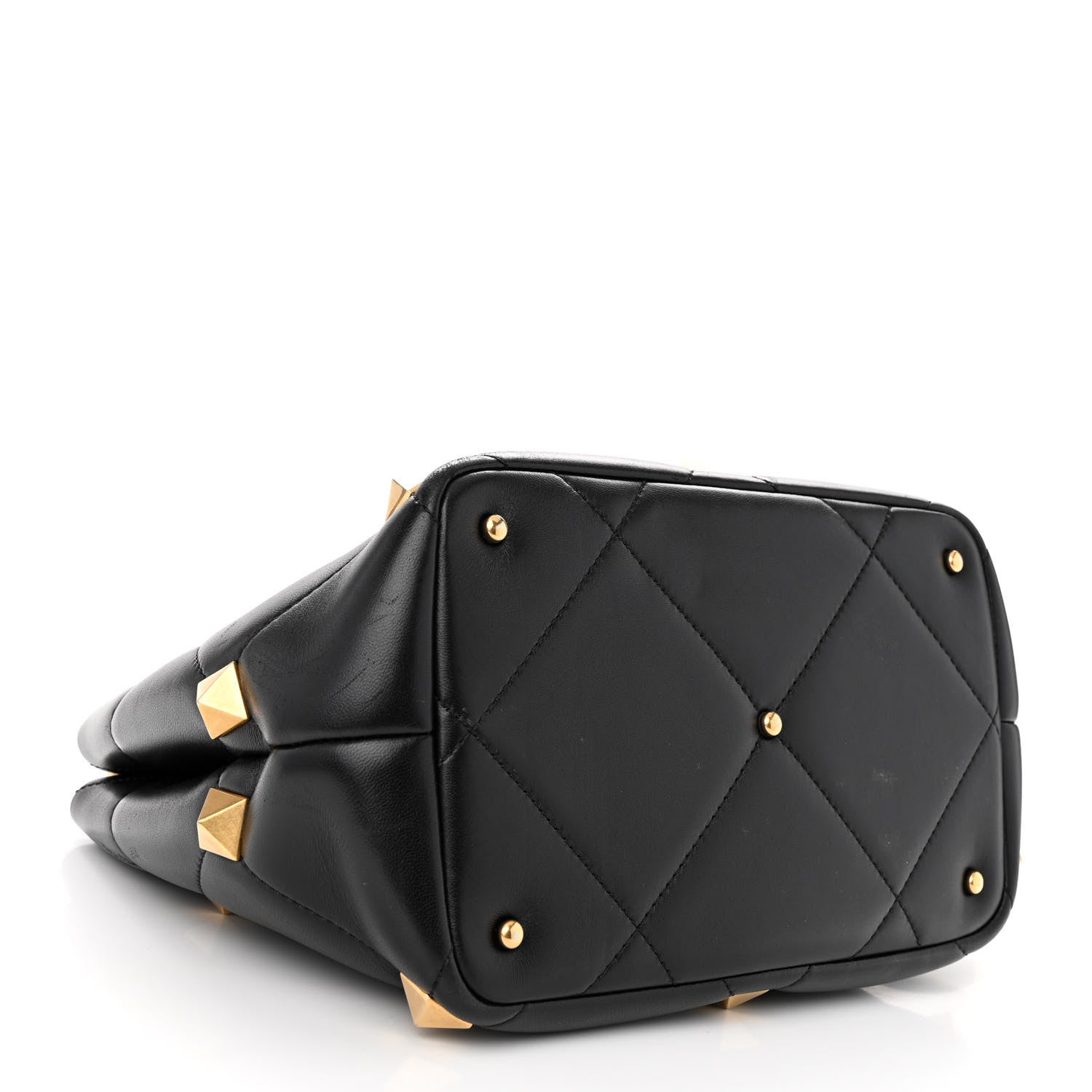 Valentino Garavani Nappa Roman Stud The Handle Bag Black 4 of 12