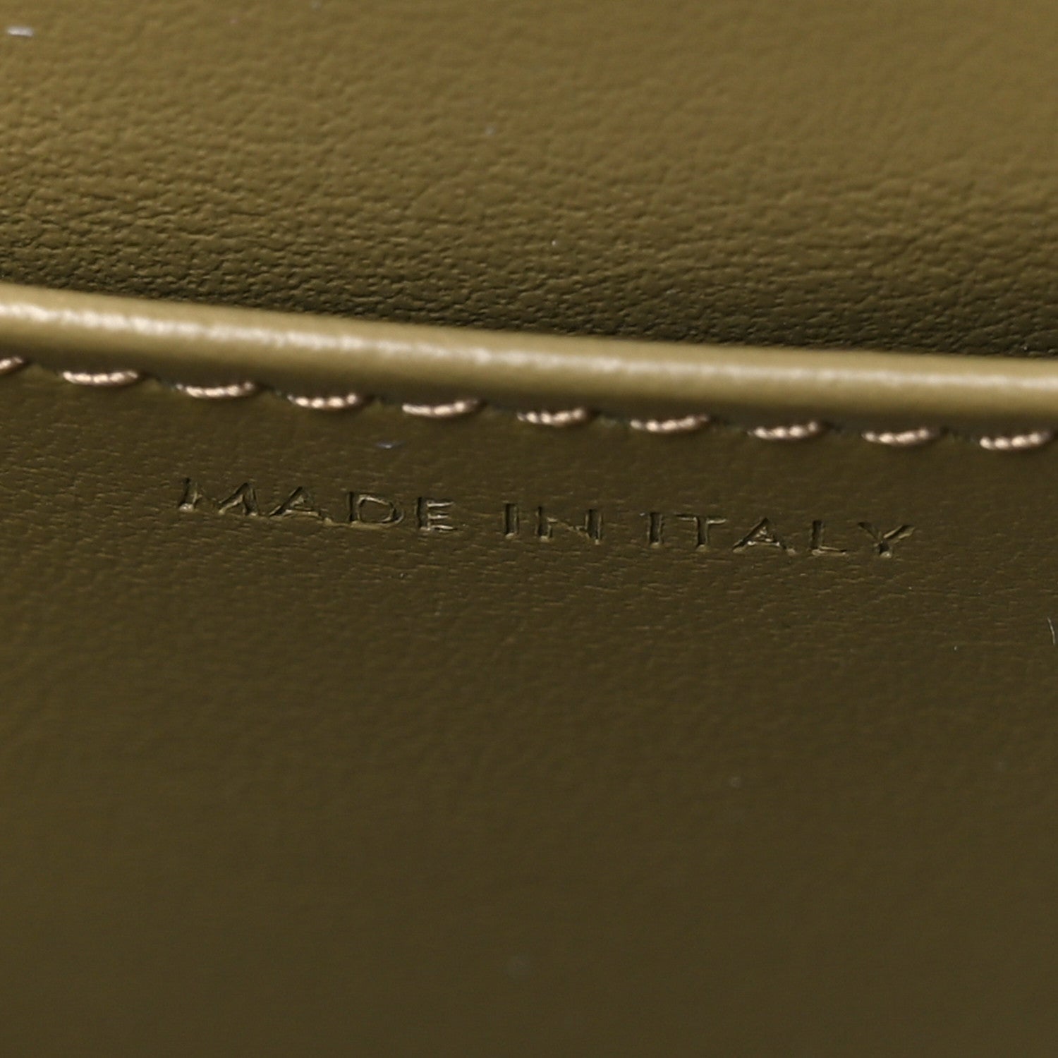 Celine Shiny Calfskin Mini Triomphe Olive 6 of 10