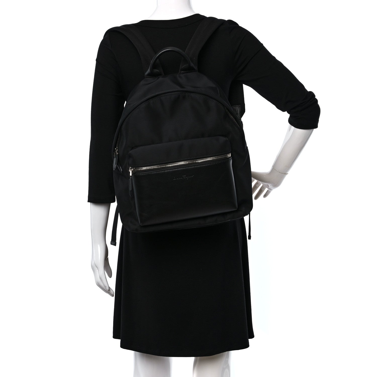 Salvatore Ferragamo Nylon Backpack Black 2 of 8