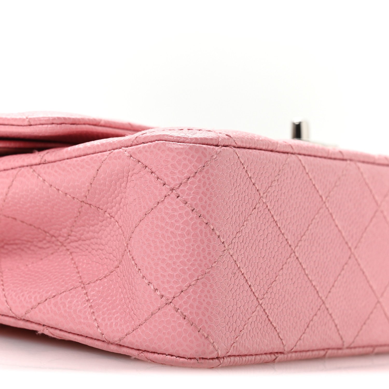 Chanel Caviar Quilted Medium Double Flap Pink 9 of 11