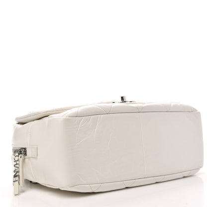 Chanel Aged Calfskin Quilted Small Express Bowling Bag White 4 of 11
