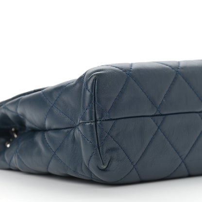 Chanel Calfskin Quilted In the Business Flap Dark Navy Blue 9 of 13