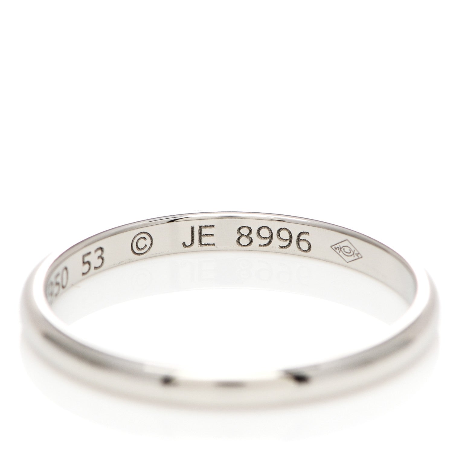 Cartier Platinum 2mm 1895 Wedding Band Ring 53 6.5 6 of 6