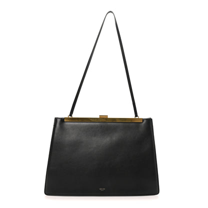 Celine Patina Box Calfskin Medium Clasp Bag Black 1 of 10