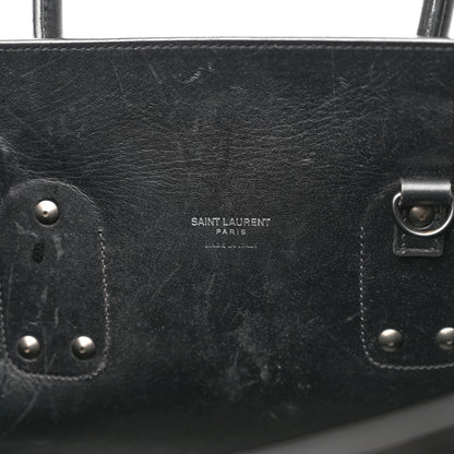 Saint Laurent Calfskin Crocodile Embossed Large Sac De Jour Carryall Black 7 of 13