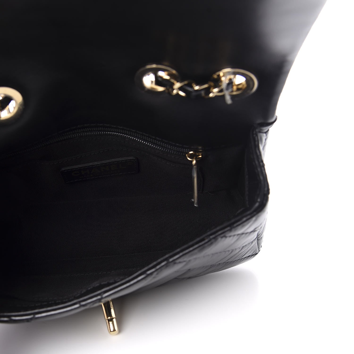 Chanel Shiny Lambskin Quilted Small Montcoco Flap Black 5 of 11