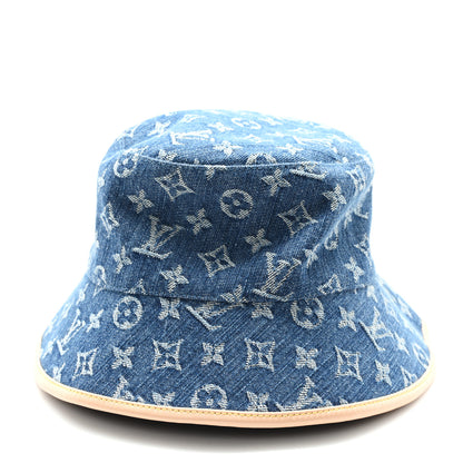 Louis Vuitton Monogram Denim Jacquard LV Remix Bucket Hat M Blue 5 of 8