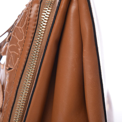 Valentino Garavani Vitello Lace Demetra Satchel Cognac 15 of 18