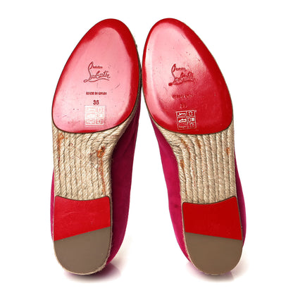 Christian Louboutin Suede Spanish Cheetah Flat Espadrilles 36 Cyclamen Black 7 of 10