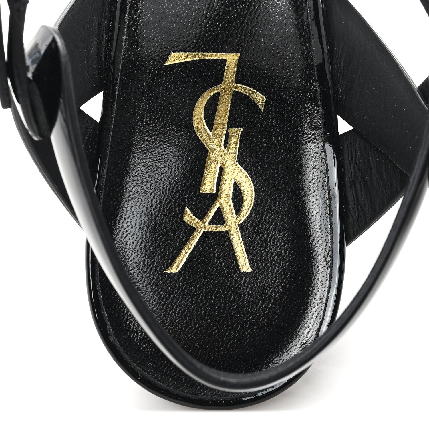 Saint Laurent Patent Tribute 105 Platform Sandals 38 Black 8 of 10