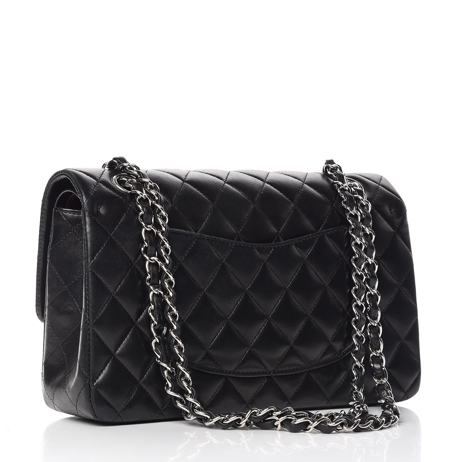 Chanel Lambskin Quilted Medium Double Flap Black 4 of 11