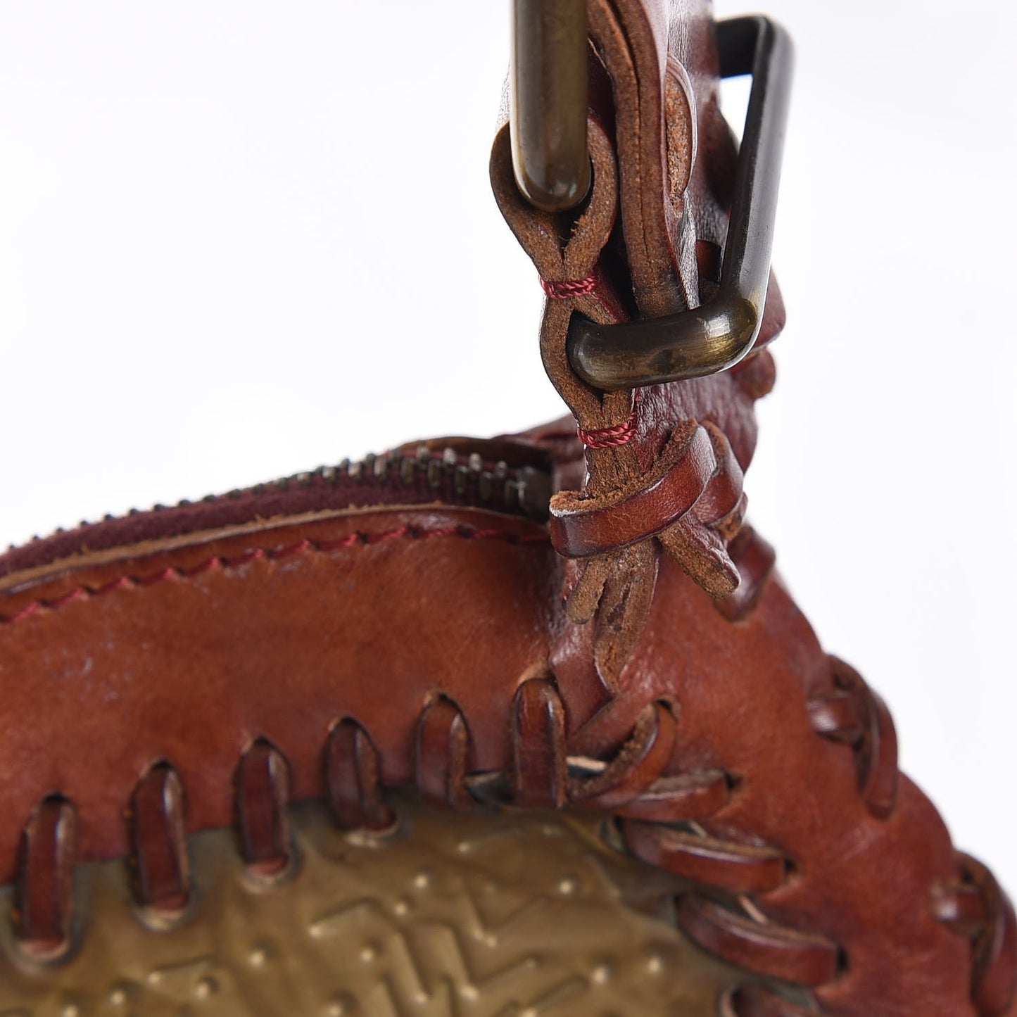 Calfskin Embossed Metal Oyster Brown
