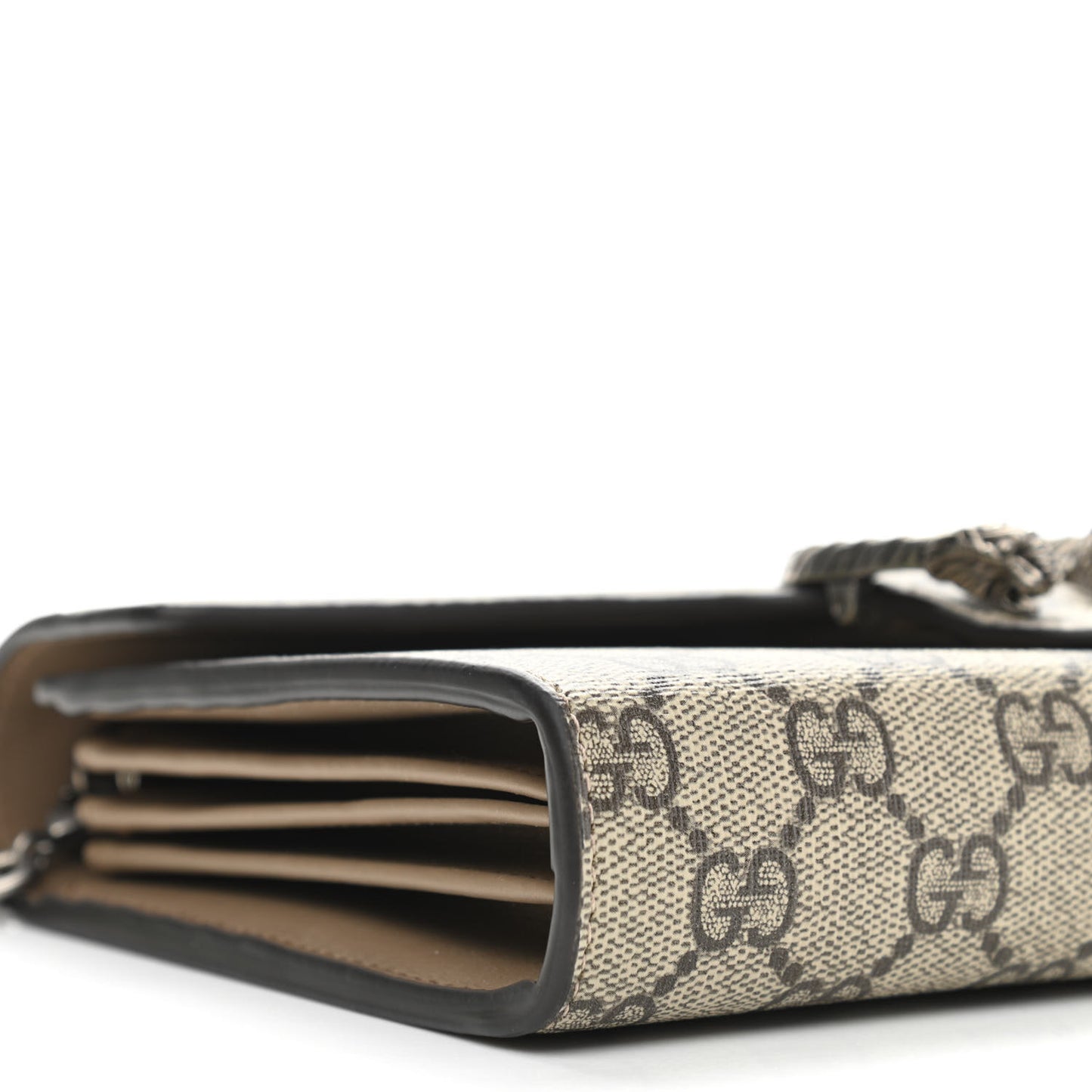 GG Supreme Monogram Mini Dionysus Chain Wallet Beige Taupe