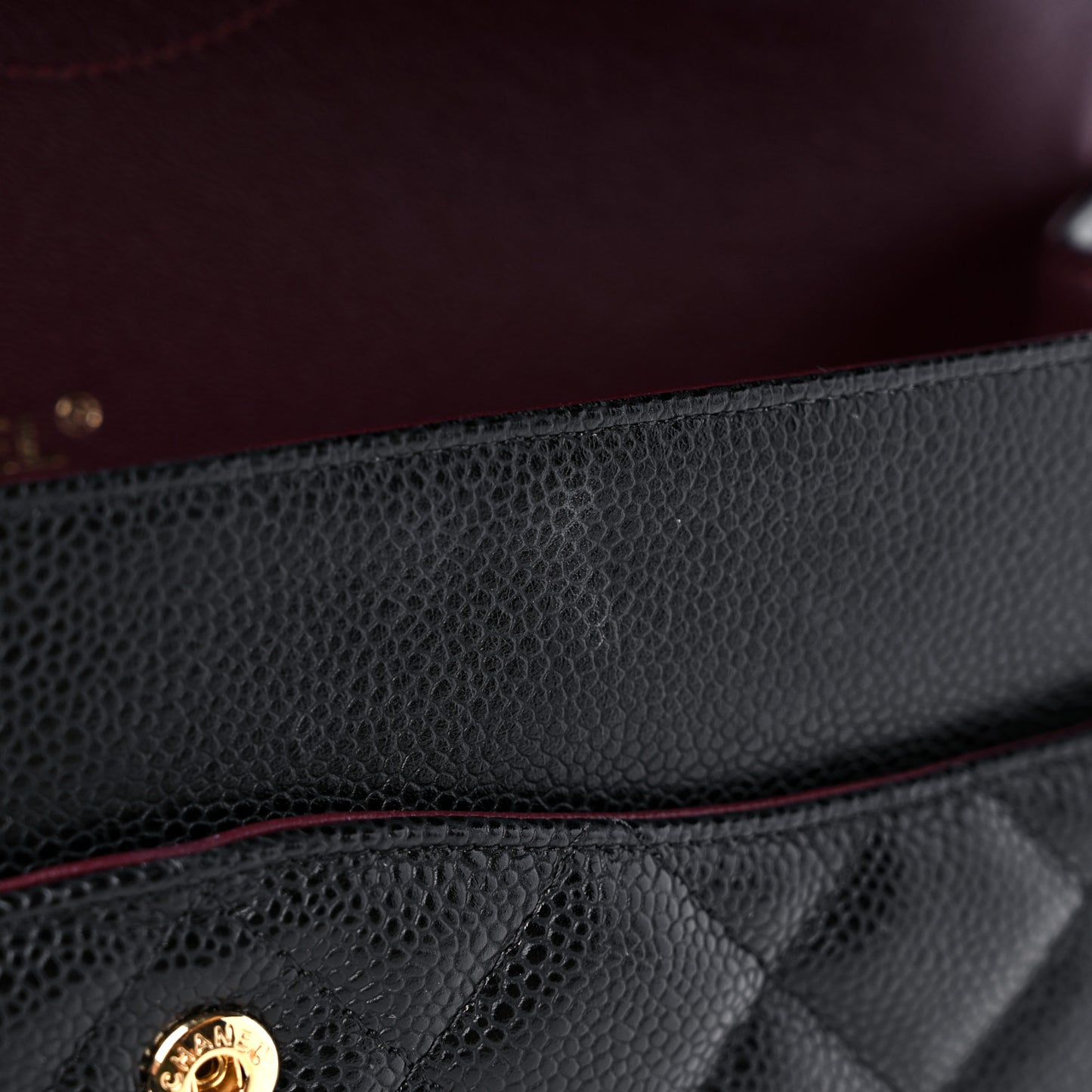 Caviar Quilted Maxi Double Flap Black