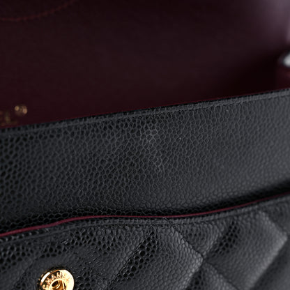 Chanel Caviar Quilted Maxi Double Flap Black 13 of 14