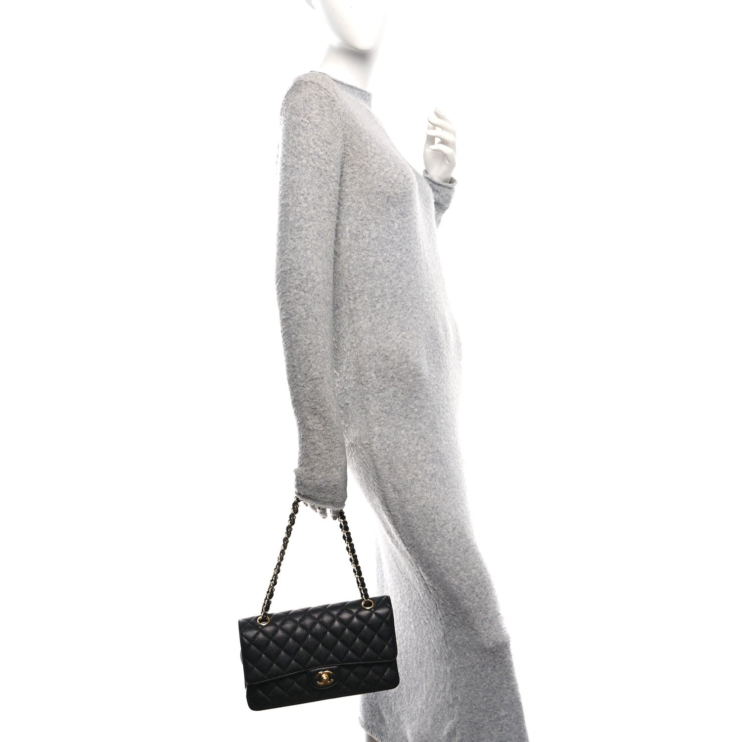 Chanel Caviar Quilted Medium Double Flap Black 2 of 11