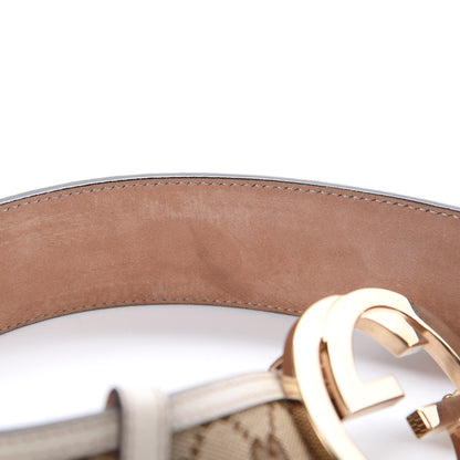 Gucci Monogram Interlocking G Belt 80 32 Off White 7 of 7