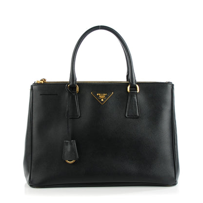 Prada Saffiano Medium Galleria Double Zip Tote Black 1 of 9