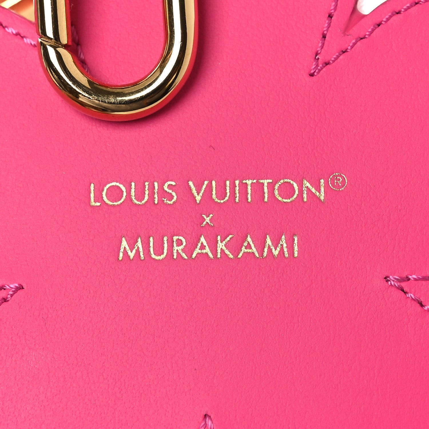 Louis Vuitton LV X TM Faux Fur Cherry Blossom Bag Charm Pink