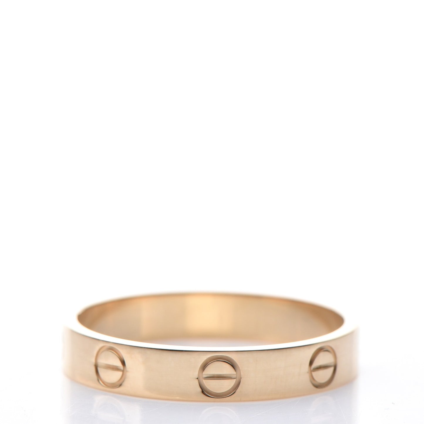 18K Yellow Gold 3.5mm LOVE Wedding Band Ring 58 8.5