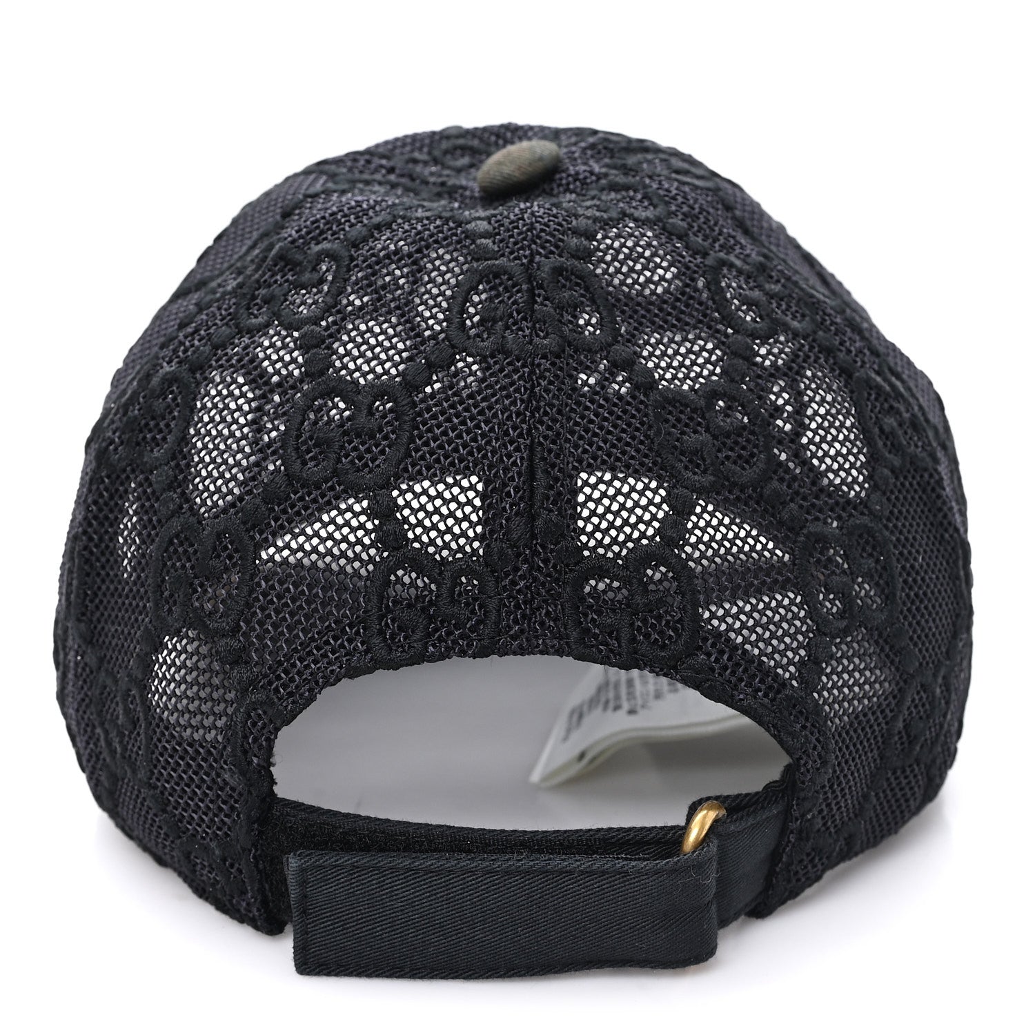 Gucci Mesh GG Monogram Shivali Baseball Hat M Black 4 of 10