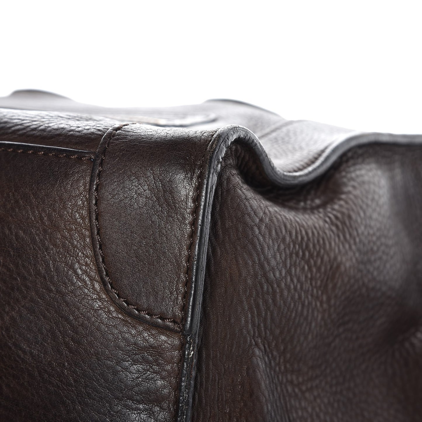 Pebbled Calfskin Mini Luggage Brown