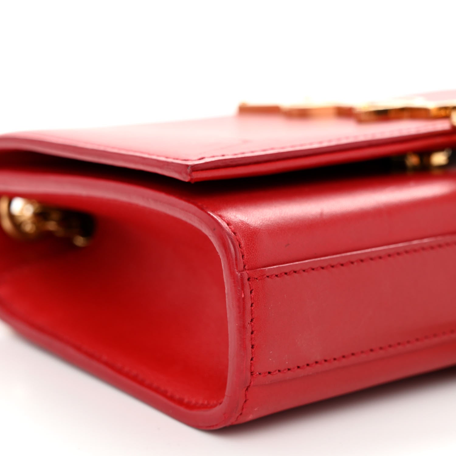Saint Laurent Calfskin Small Classic Monogram Kate Tassel Satchel Red 9 of 12