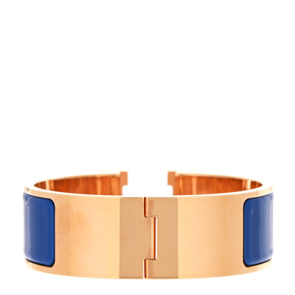 Hermes Enamel Wide Clic Clac H Bracelet PM Bleu Electrique 3 of 5