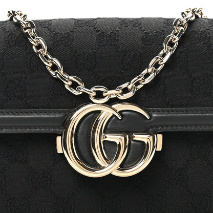 Gucci Crepe Wool Silk GG Monogram Go Small Shoulder Bag Black 8 of 10