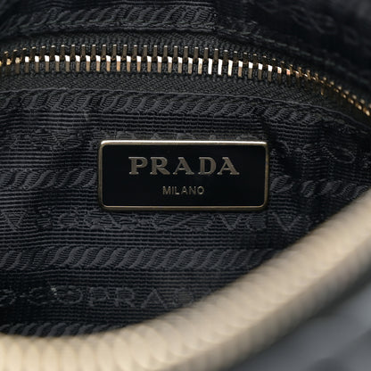 Prada Nappa Re-Nylon Triangle Quilted Patchwork System Shoulder Bag Black 6 of 12