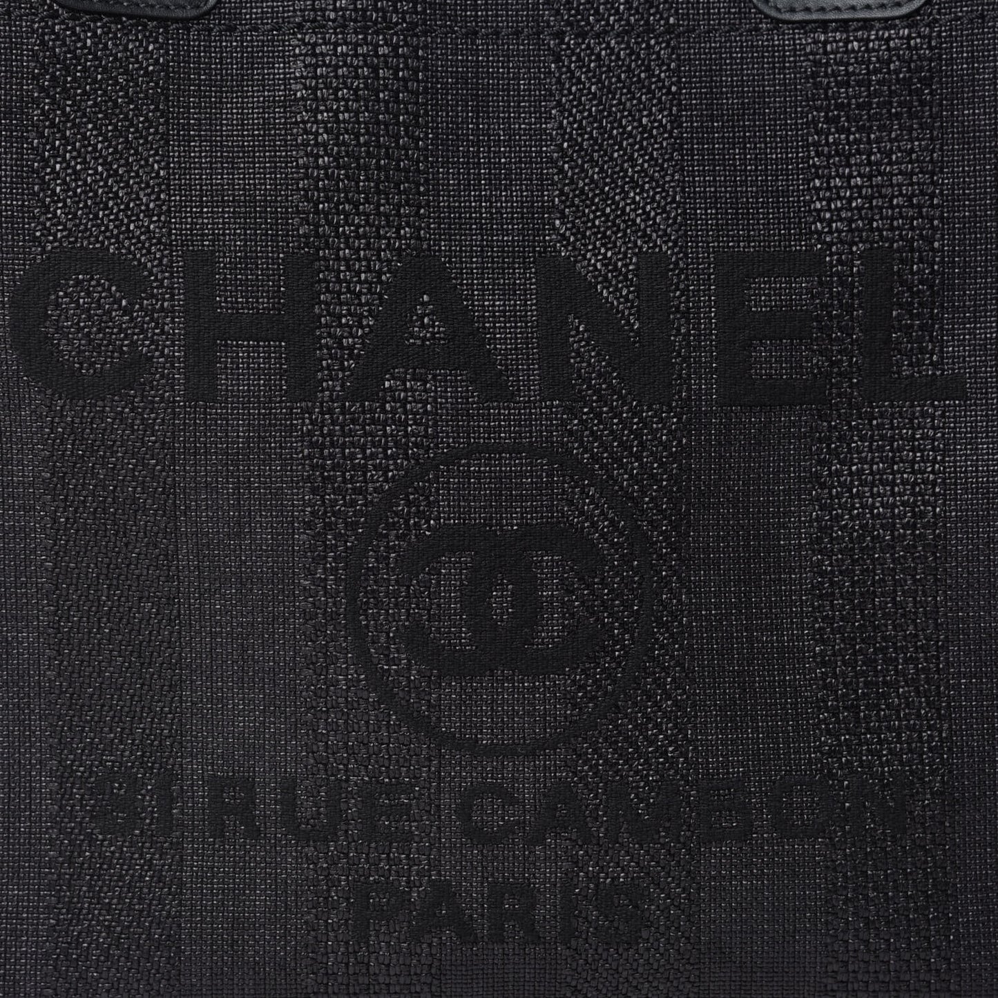 Mixed Fibers Calfskin Small Deauville Tote Black