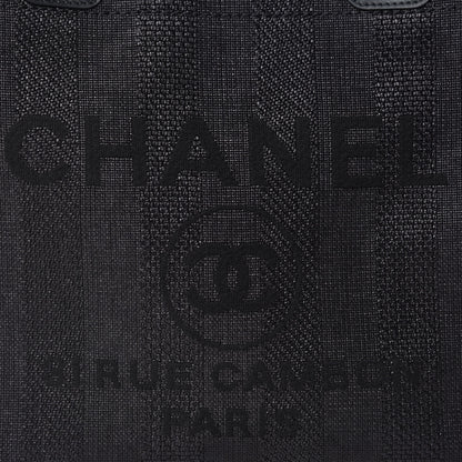 Chanel Mixed Fibers Calfskin Small Deauville Tote Black 12 of 13