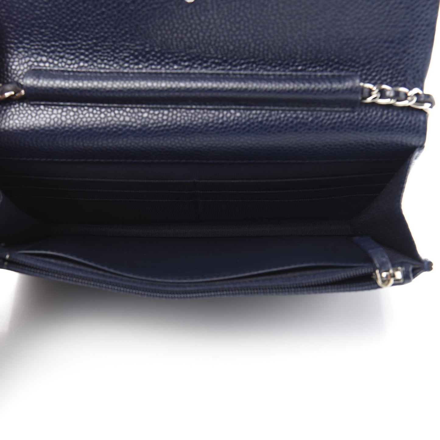 Caviar Quilted Wallet On Chain WOC Blue