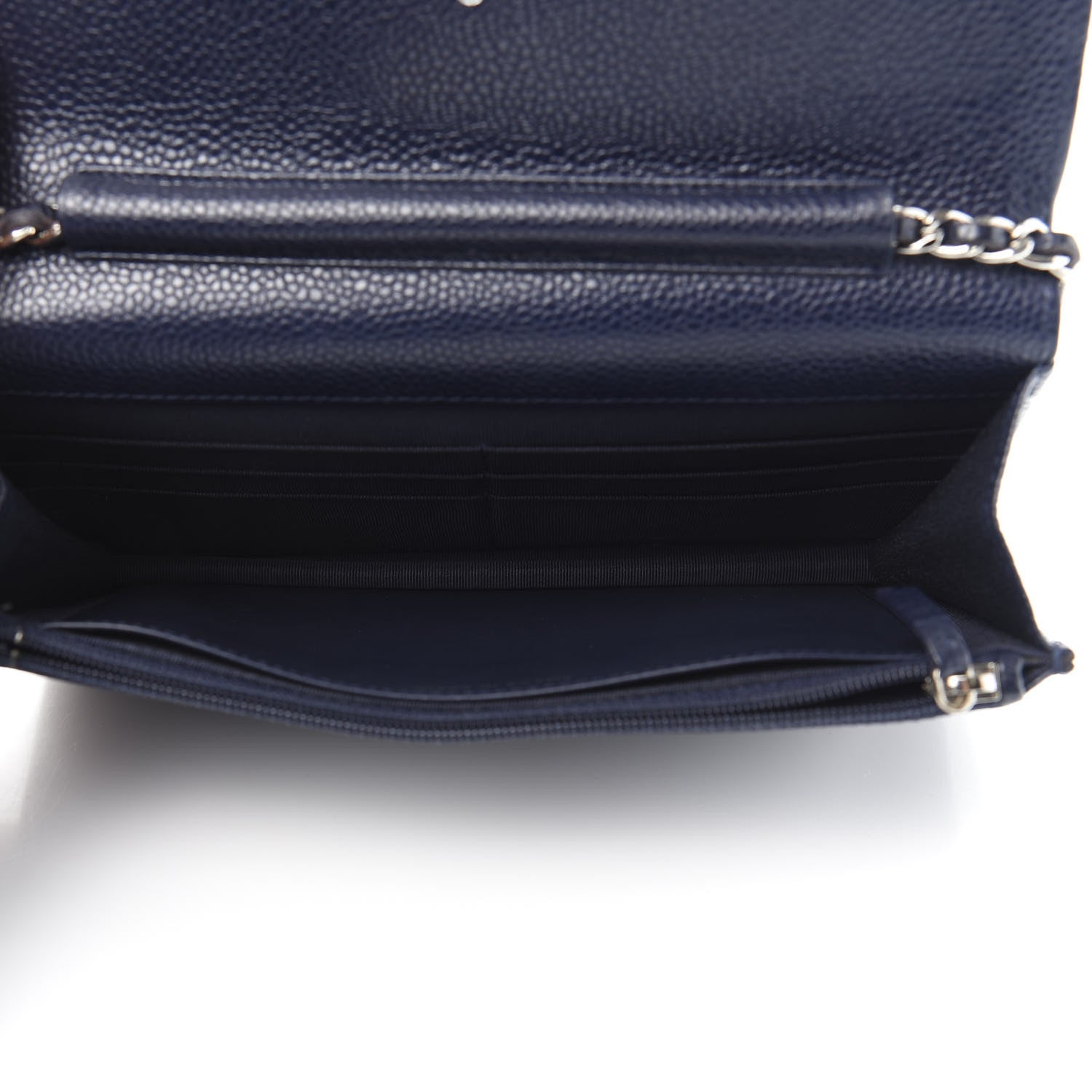 Chanel Caviar Quilted Wallet On Chain WOC Blue 5 of 12