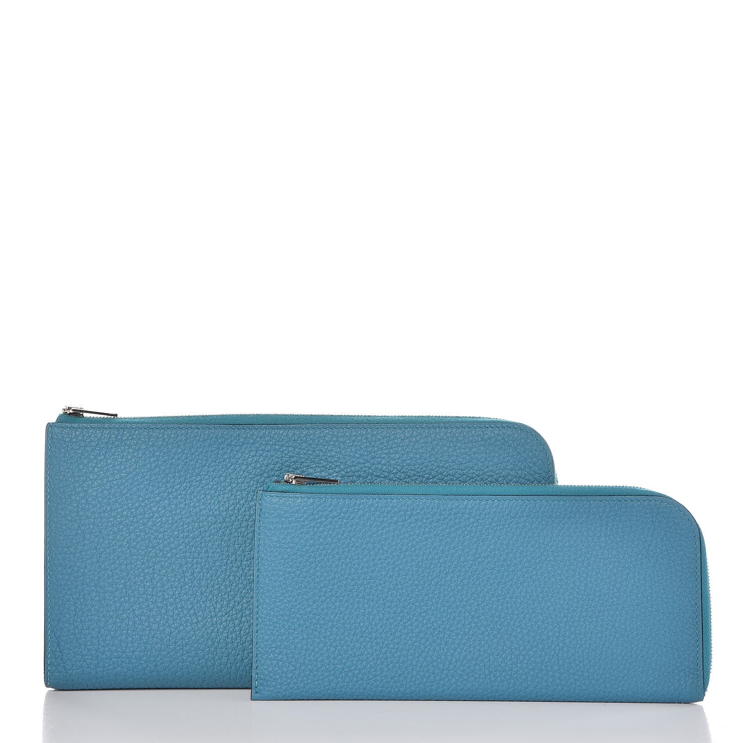 Hermes Togo Large Remix Voyage Wallet Turquoise 3 of 9