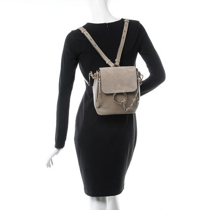 Chloe Suede Calfskin Medium Faye Backpack Motty Grey 2 of 7