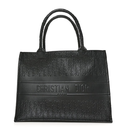 Christian Dior Oblique Calfskin Embossed Medium Book Tote Black 1 of 7
