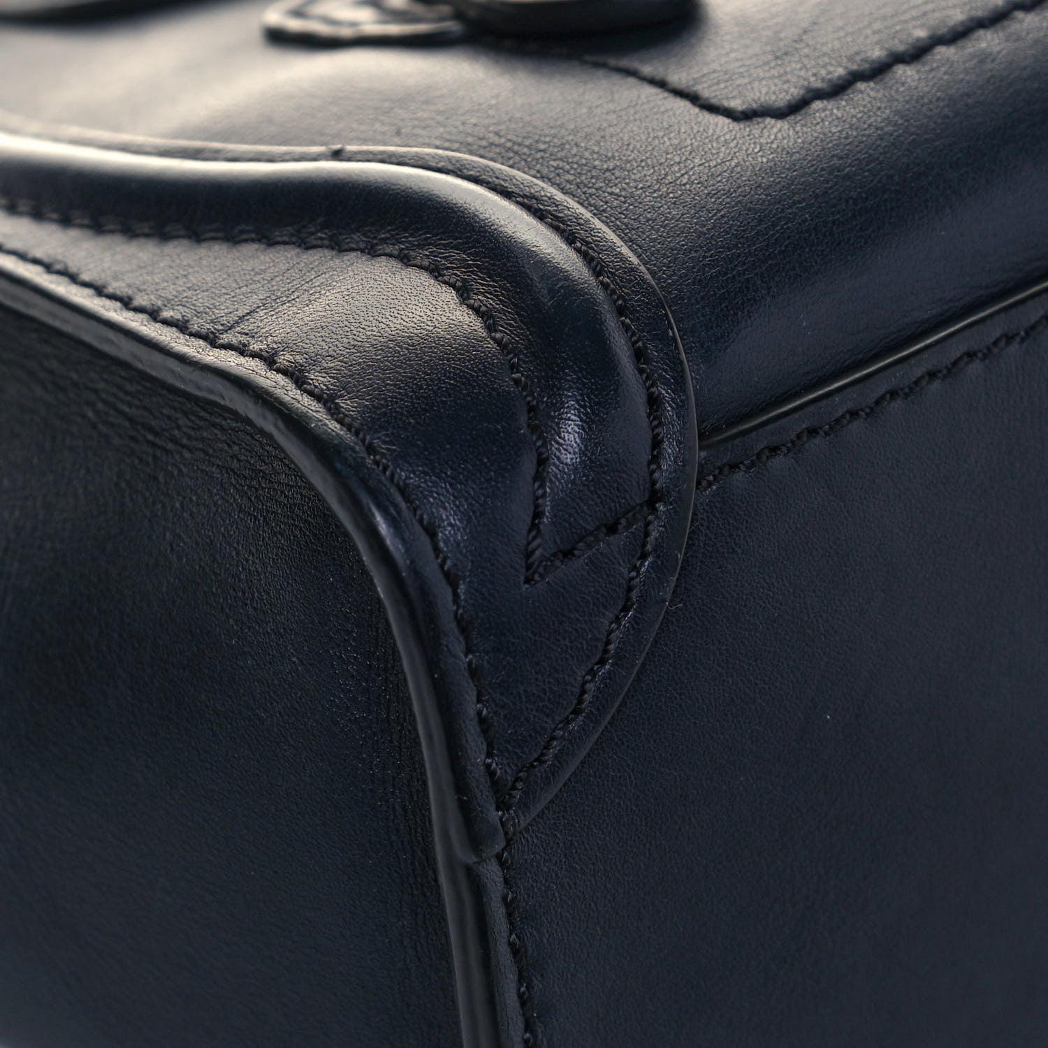 Celine Smooth Calfskin Nano Luggage Midnight 10 of 12