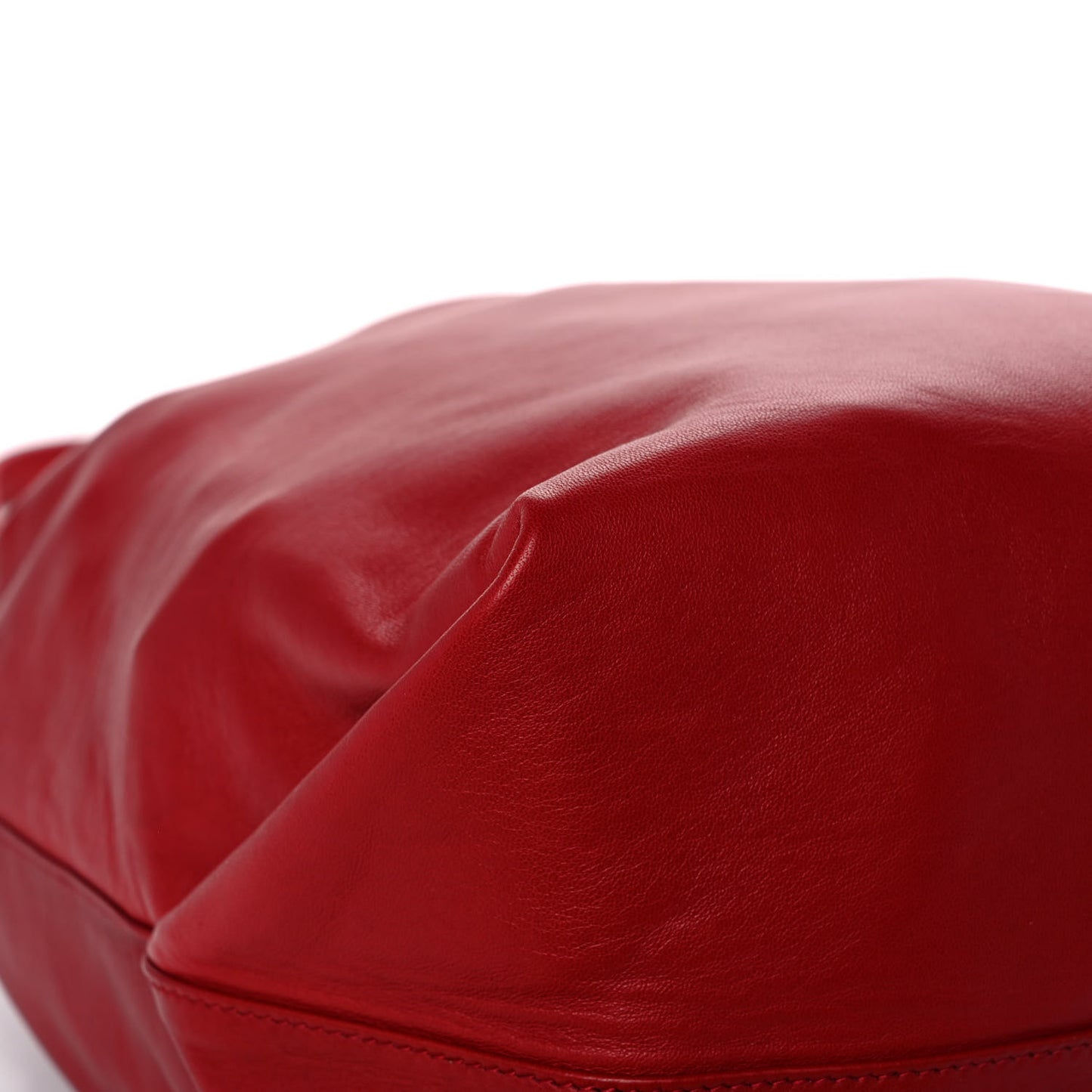 Lambskin Teddy Drawstring Bag Eros Red