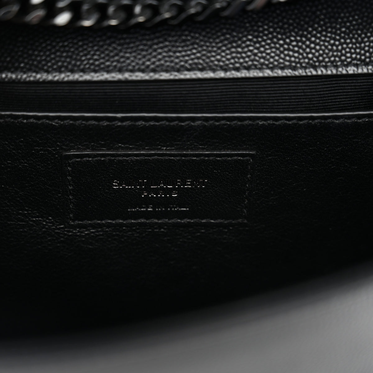 Saint Laurent Grain De Poudre Small Classic Monogram Monochrome Kate Satchel Black 6 of 12
