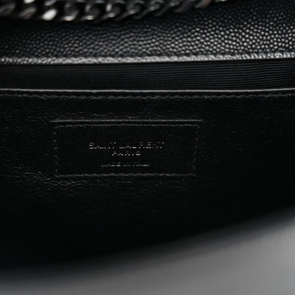 Saint Laurent Grain De Poudre Small Classic Monogram Monochrome Kate Satchel Black 6 of 12