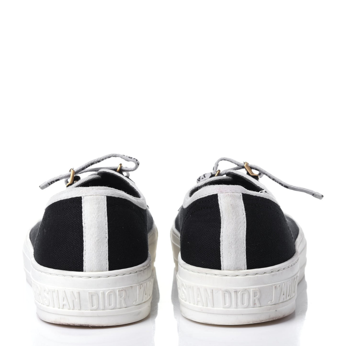 Canvas Walk'N'Dior Low Top Sneakers 38 Black